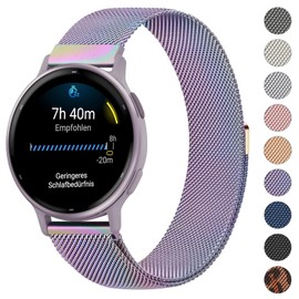 Mugust Bracelet for Garmin Vivoactive 5/Garmin Vivoactive 3/Vivomove 3/HR/Luxe/Style for Women Men, Stainless Steel Mesh Metal Replacement Strap for Garmin Forerunner 55/245/645 Bracelet (Rose Gold)