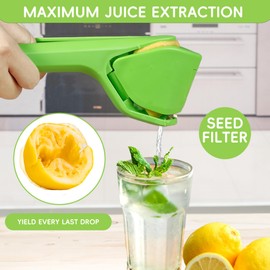 Lmfeg Lime Squeezer Handheld, Manual Fold-Flat Space-Saving Hand Juicer Squeezer With Reduces Effort Needed, Use For Lemon&Lime&Fruits&Orange&Cirtus Green