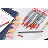 Liquidraw 12 Red Fineliner Pens Set Fine Point Pens 0.4mm