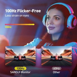 SANSUI Computer Monitors 27 inch 100Hz IPS FHD 1080P HDR10, Computer Monitor Built-in Speakers Gaming Monitor with HDMI/VGA Ports Game RTS/FPS Adaptive Sync, Tilt Adjustable (ES-27X3L)