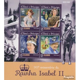 Sao Tome e Principe 6541-6544 Mini Sheet (Complete Edition) Mint NH 2016 Queen Elizabeth II (Stamps for Collectors) British Royal Family (Diana, Charles, Elisabeth ..)