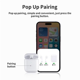 Wireless Charging Replacement Compatible with AirPods 1 and 2, Airpods Case with Bluetooth Button for Pairing, 600 mAh Airpod Charging Case Replacement