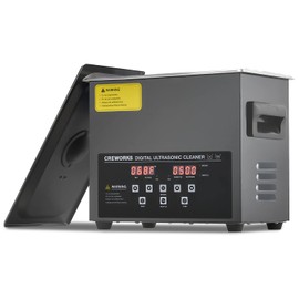 CREWORKS 3L Digital Ultrasonic Cleaning Machine with Degas and Gentle Mode, 120W Ultrasonic Cleaner Machine with Heater and Timer, 0.8 gal Ultrasound Cleaner for Retainer Watch Denture Glasses More