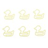100pcs Paper Clips Cute Duck Shaped Decorative Metal Paperclips with