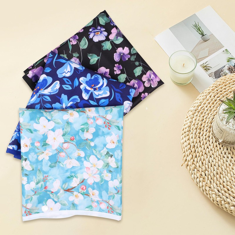 Adult Bibs - 3 Pcs Washable Clothing Protector with Crumb