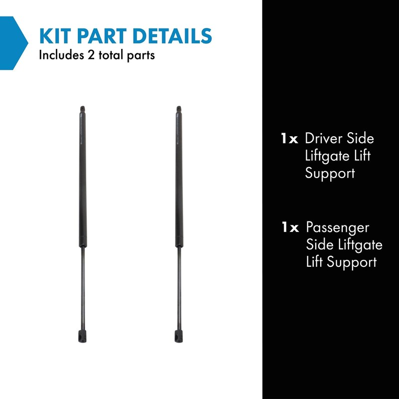 TRQ Driver & Passenger Side Liftgate Lift Support Shock Strut