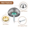 uxcell 4 Set Mirror Screws with Caps, 25mm 304 Stainless