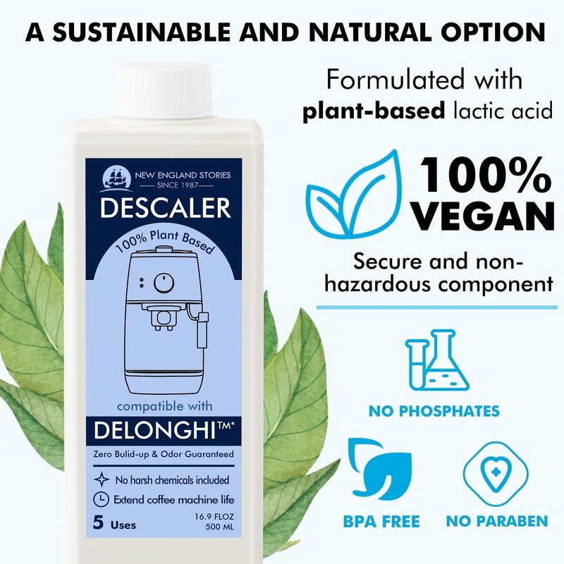 10 Uses DeLonghi Compatible Descaling Solution, Specially Designed to Clean