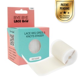 STUDIO LIMITED Lace Wig Grids and Knots Eraser Silicone Melting Tape, Bye Bye Lace Grid HD Natural Hide Cover Skinlike Durable Breathable Reusable Ultra-Thin Non-Slip Tape (Clear - 12 pakcs)