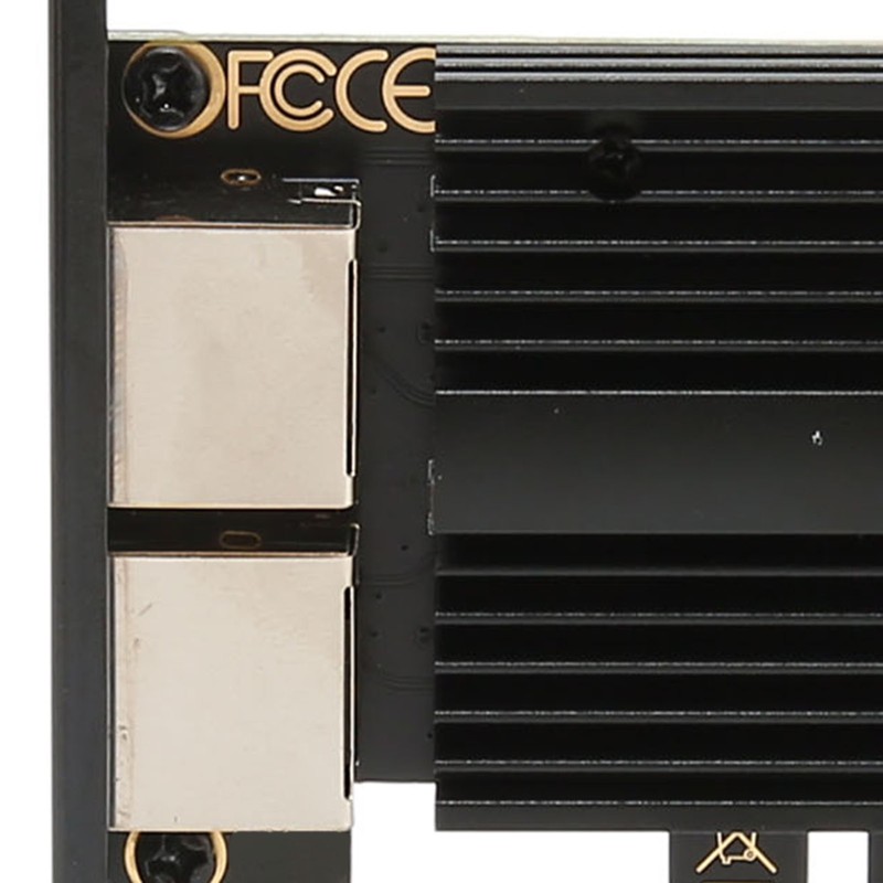 PCIe Network Card 2.5Gbps Dual Port Gold Plated Pin Aluminium