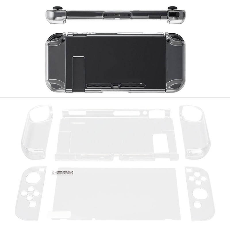 PUSOKEI Case for Switch, PC Transparent Thin Gamepad Case with