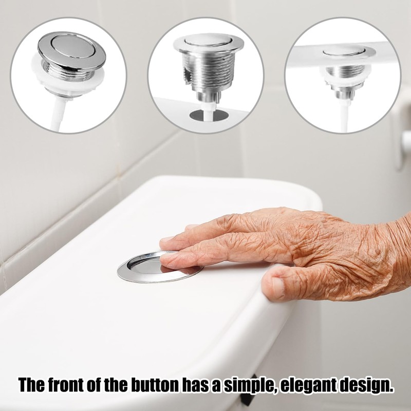2Pcs Toilet Flush Buttons 38mm, Universal Replacement for Most Toilets,