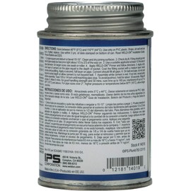 Weld-On 14019 782 PVC Heavy-Bodied High Strength Plumbing Solvent Cement - Medium-Setting and Low-VOC, Clear, 1/4 Pint (4 fl oz)