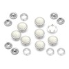 CRAFTMEMORE 20SETS 10MM White Pearl Snaps Fasteners Pearl-Like Button for