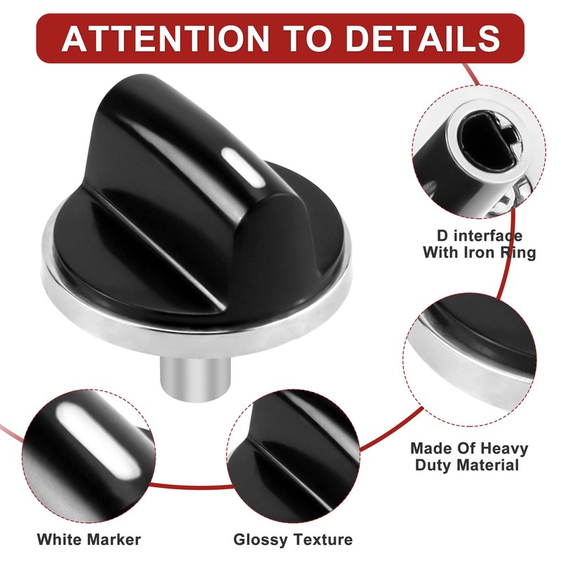 AMI PARTS 00650847 Knobs Cooktop Stove Knobs Fit for Bosch
