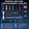 KOOPOOL 26pc Master Quick Disconnect Tool Kit, Fuel Line Disconnect