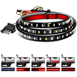 GOOACC 48”/49” Truck Tailgate Light Strip 5 Function 90 LED Red/White Single Row Universal Rear Light Bar for Pickup Brake Light Running Light Turn Signal Lights Reverse Light
