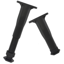 Operitacx Pack of 2 Bed Legs, Bed Frame Height Support, Adjustable Riser, Leg Lifters for the Bed, Adjustable Legs Elevators, Adjustable Furniture Feet, Replacement, PP Black