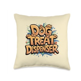 Dog Treat Dispenser Dog Training Treat Humor Canine Lover Throw Pillow