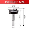 Mollom 2-3/4" (69.9mm) Forstner Drill Bit for Precise Woodworking with