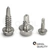 Self-drilling screws with hexagonal head and collar (shape K) 4.8