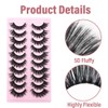 FENQURO 10 Pairs wimpern, lashes, künstliche wimpern, Wimpern Russian Strip