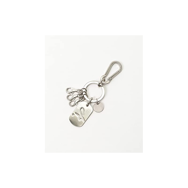 agnes b ZH12B-01 Men's Key Chain, Silver