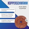 FUSL Copper Sponge Scratch-Free Pack of 3 - Antibacterial Cleaning