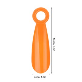 Calzador de Plástico, Calzador Corto Calzador Portátil Pequeño Calzador de Zapato de Arco Grueso Moderado Cuchara Zapato de Lengua con Orificio Adecuado para Todos los Tamaños de Pie(naranja)