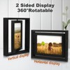 EGOFINE 2 Pack 6x4 Rotating Floating Picture Frames,Double-Sided Display with