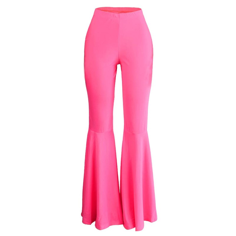 GUOLEZEEV Womens Elastic Waist Skinny Pencil Pants Ruffle Bottom Plus