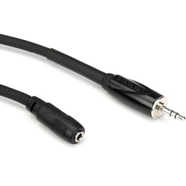 Roland Black Series Headphone Extension Cable, 3.5mm TRS Male to Female, 25-Feet