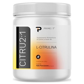 Primetech Nutrition L Citrulina Malato 21 Polvo CITRU21, 300 gr  CITRU21, Sin Sabor, Pre Entreno, 2 Partes De Citrulina Y 1 Parte Ácido Málico        