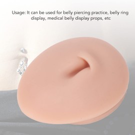 Soft Belly Button Model, Soft Belly Part Model Relistic 3D Display Piercing Practice for (Medium Skin Color)