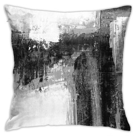 Drissa Black White Abstract Pillow Covers Decorative Throw Pillowcase 18x18 Inch Square Couch Cushion Cover for Home Decor Sofa Living Room Bed Car Sofa