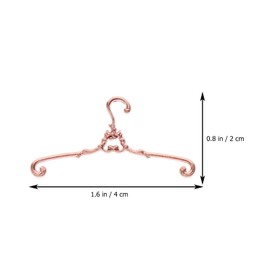 FOYTOKI 10Pcs Mini Clothes Hangers for Dolls Dollhouse Accessories 1 12 Scale Metal Doll Clothes Rack Organize Tiny Doll Clothing Display