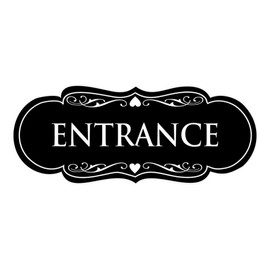 Signs ByLITA Designer Entrance Sign(Black) - Small