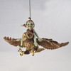 Pixie Riding Owl, Rope Hanging Ornament - Green Garden Home