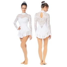 SKATE GURU SAGESTER Style: 202 Figure Skating Dress/Color: White, Size: 3