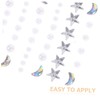 Baluue Elegant Face Gems Jewels 6 Sheets Glitter Stickers for
