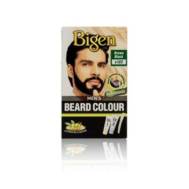Bigen Men's Beard Colour | No Ammonia Formula with Aloe Extract & Olive Oil (Pack of 3, Beard 102 - Brown Black)