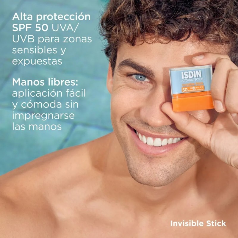 Fotoprotector En Barra Acabado Invisible Spf 50, 10gr Isdin
