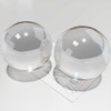 2 x 40mm Polished Clear Plastic Sphere Transparent Acrylic Solid