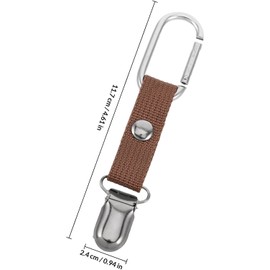 STOBAZA 2 Piezas Pinzas Elásticas para Sombreros de Viaje 2 Piezas, Clip Multifuncional de Lona y Aleación de Zinc, Portador Portátil para Gorras, Sombreros de Paja y Bufandas, Accesorio