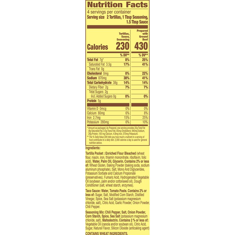 Old El Paso Tortilla Pockets Dinner Kit, 12.4 oz