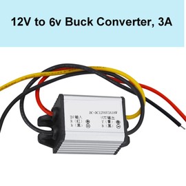 12v to 6v Converter DC Step Down Buck Voltage Regulator DC Transformer Power Supply 3A 18W Waterproof Car Converter Compatible with Led Light Car Truck Boat