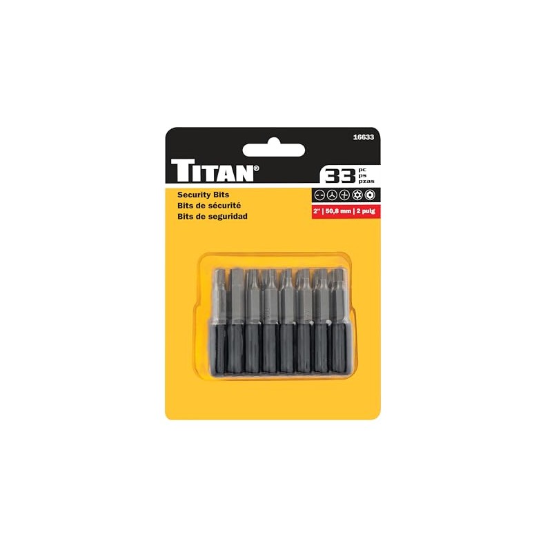 Titan 16633 33-Piece 2-Inch Security Bit Set