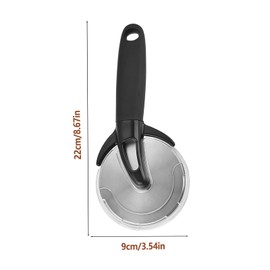 Stainless steel multifunctional pizza cutter with protective cover Kitchen tool Plastic handle Pizza cutter wheel