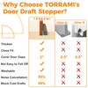 TORRAMI Under Door Draft Stoppers 30 Inch, Heavy Triangle Stop