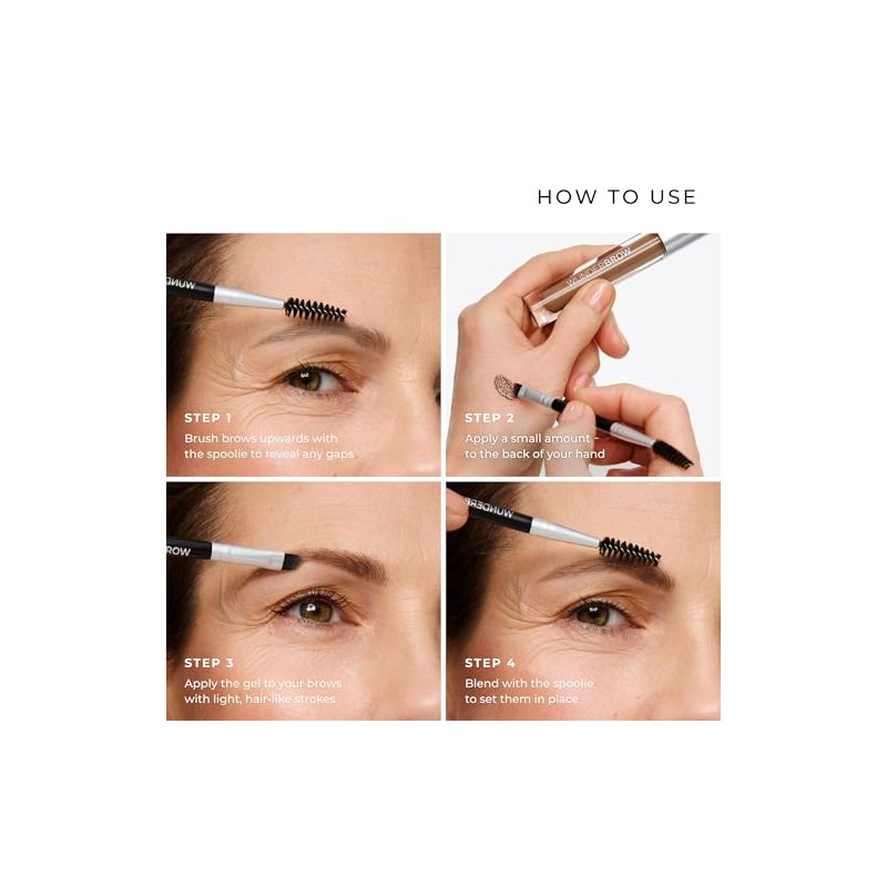 WUNDER2 WUNDERBROW Long Lasting Eyebrow Gel for Waterproof Eyebrow Makeup,